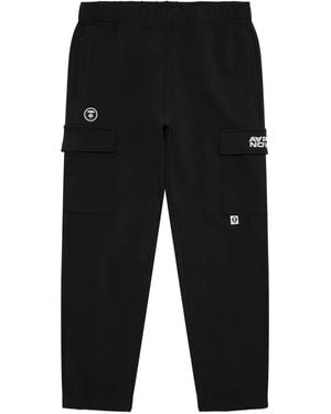 Aape By A Bathing Ape Logo-Patch Adjustable-Waist Track Trousers - Black