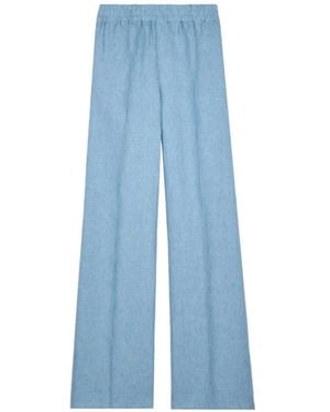 Tod's Elasticated Wide-Leg Trousers - Blue