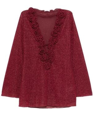 Oséree Lumière Rose Mini Dress - Red