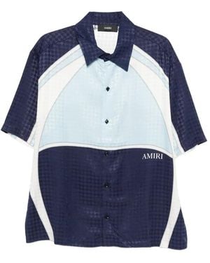Amiri Panelled Button Shirt - Blue