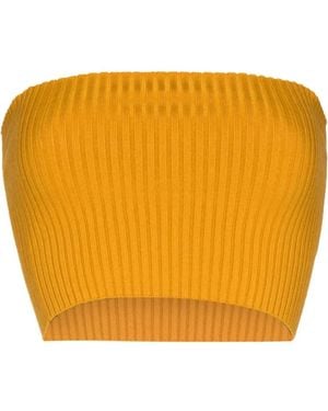 Chloé Ribbed-Knit Bandeau Top - Orange
