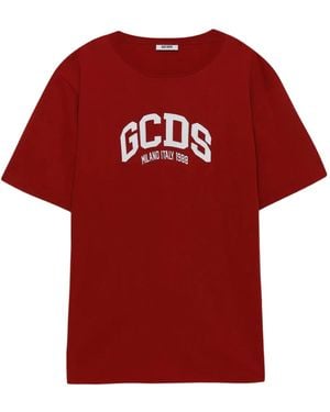 Gcds Logo-Print T-Shirt - Red