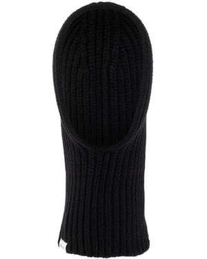 Moncler Ribbed-Knit Balaclava - Black