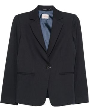Emme Single-Breasted Notched-Lapels Jacket - Blue