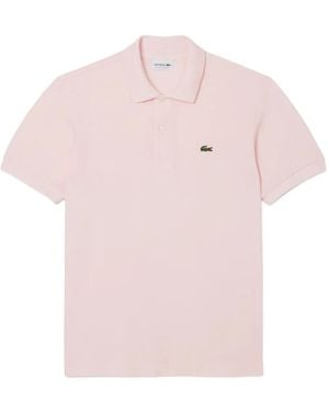 Lacoste Embroidered-Logo Polo Shirt - Pink