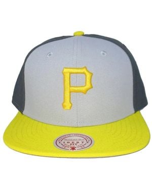 Mitchell & Ness X Mlb Pittsburgh Pirates Triple Play Liberty Embroidered Cap - Gray
