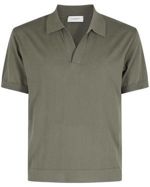 Paolo Pecora Fine-Knit V-Neck T-Shirt - Green