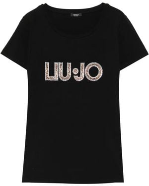 Liu Jo T-Shirt With Logo - Black