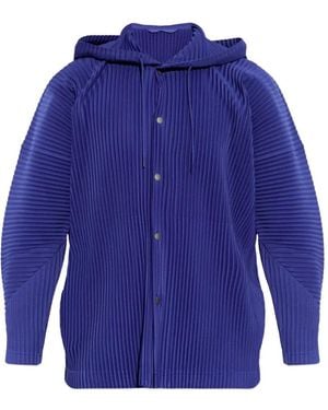 Homme Plissé Issey Miyake Pleated Jacket - Blue
