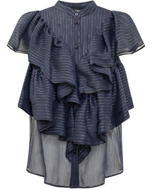 Rochas Blusa con hilos metalizados - Azul