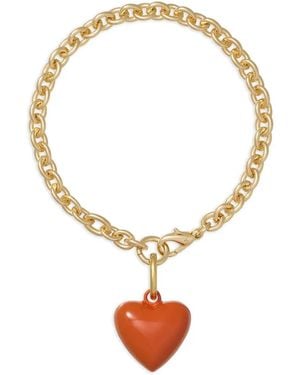 Roxanne Assoulin The Mini Puffy Heart-Charm Bracelet - White