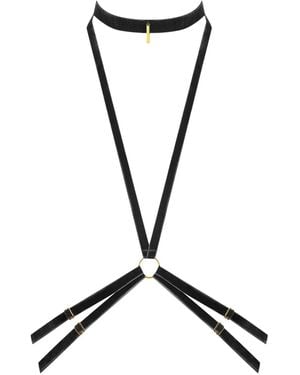 Maison Close Harness aus Samt - Schwarz