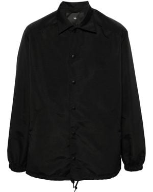 Y-3 Logo-Embroidered Padded Shirt Jacket - Black