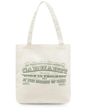 Carhartt Graphic-Print Tote Bag - White