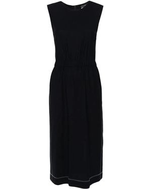 Fabiana Filippi Contrast-Stitching Midi Dress - Black