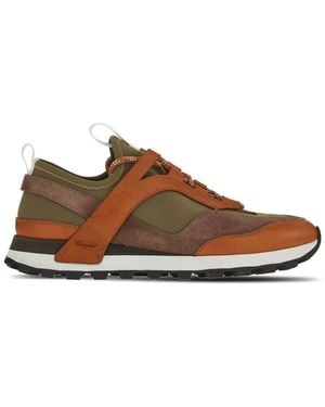 Ferragamo Indy Low-Top Trainers - Brown