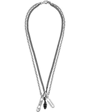 Philipp Plein Pin-Pendant Necklace - Metallic