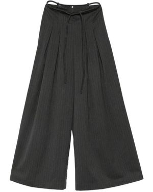 LA PISCINE Pinstripe Trousers - Grey