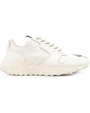 Buttero Perforated Lace-Up Trainers - White