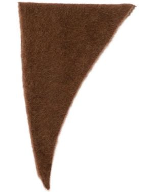 Uma Wang Brushed Triangular Scarf - Brown
