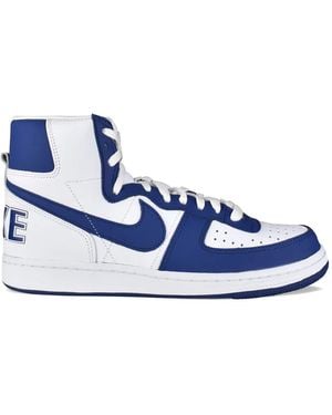 Comme des Garçons X Nike High-Top Swoosh Trainers - Blue