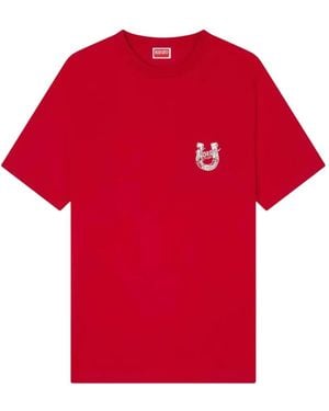 KENZO Lunar New Year Graphic-Print T-Shirt - Red