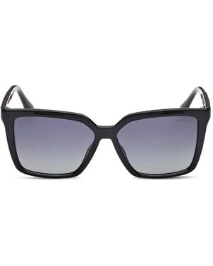 GUESS EYEWEAR Logo-Embellished Square-Frame Sunglasses - Blue
