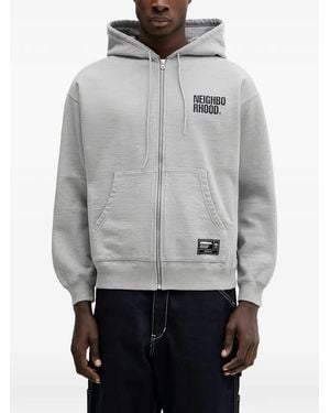 Neighborhood Zip Hooded Sweatshirt - Grey