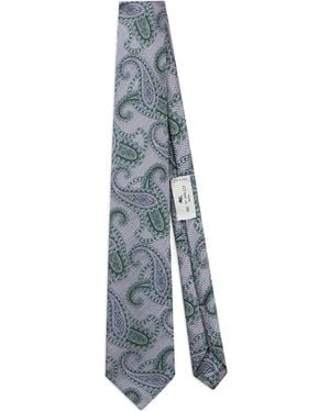 Etro ペイズリー シルクネクタイ - ブルー