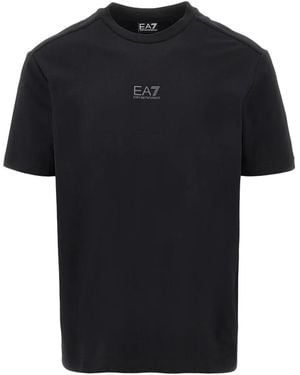 EA7 Logo-Print Short-Sleeve T-Shirt - Black