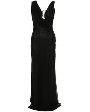 ANDAMANE Minerva Cowl-Neck Maxi Dress - Black