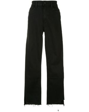 Mother Cropped Slim-Fit Jeans - Black