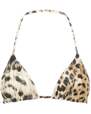 Roberto Cavalli レオパード ビキニトップ - ナチュラル