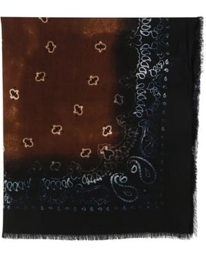 Destin Paisley-Print Scarf - Black