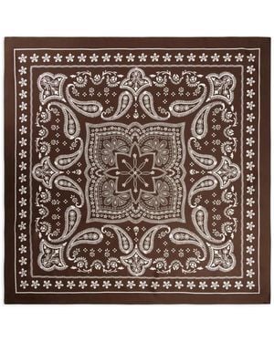 Sandro Printed Scarf - Brown