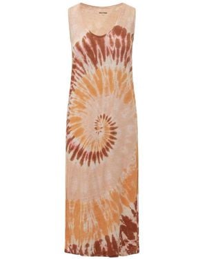 Kujten Tie-Dye Sleeveless Midi Dress - White