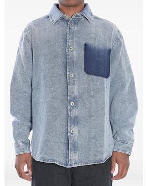Loewe Long-Sleeve Denim Shirt - Blue