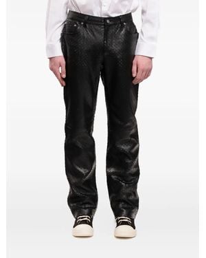 Helmut Lang Leather Worker Trousers - Black