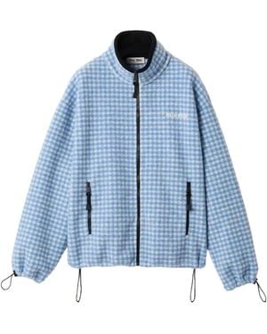 Miu Miu Logo-Embroidery Cardigan - Blue