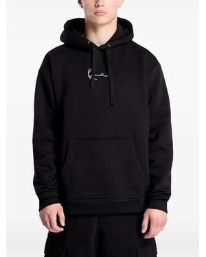 Karlkani Logo-Embroidered Hoodie - Black