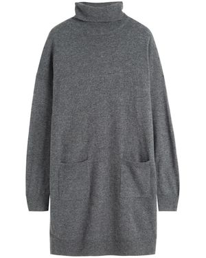 Chinti & Parker Roll-Neck Mini Dress - Gray