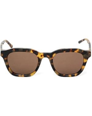 The Attico Gafas de sol con montura rectangular y efecto carey - Marrón
