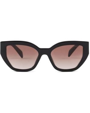 Prada Zonnebril Met Oversized Montuur - Bruin