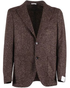 Brera Orologi Herringbone Single-Breasted Blazer - Brown