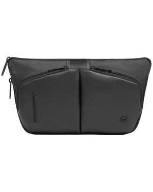 Piquadro Logo-Appliqué Belt Bag - Grey