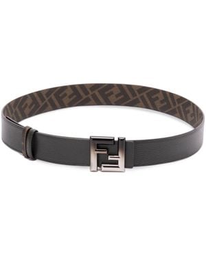 Fendi Ff Reversible Belt - Brown