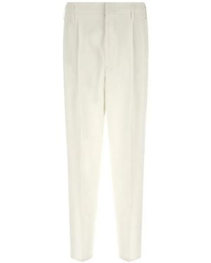 Brunello Cucinelli Cotton Trousers - White