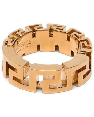 Versace Geometric Ring - Metallic