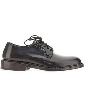Calce Polished Leather Derby Shoes - White