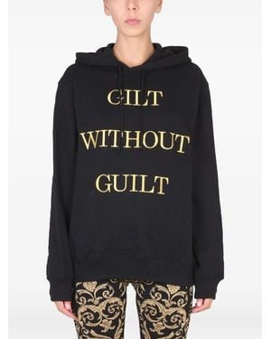 Moschino Hoodie À Broderies - Noir